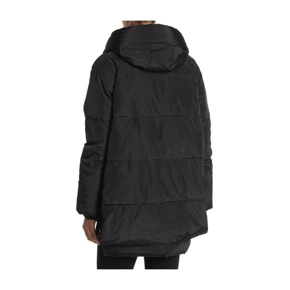 $200 Bagatelle Sport Hood Layered Puffer PARKA coat Water RESISTANT BLACK XL - Picture 4 of 10